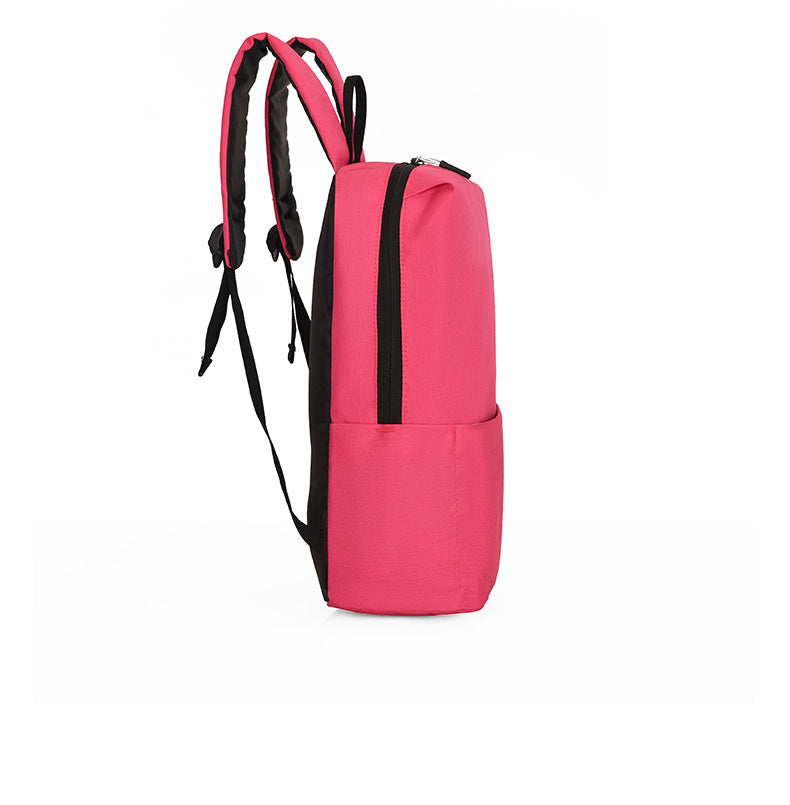 Solid Color Nylon Backpack Bag