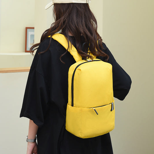 Solid Color Nylon Backpack Bag